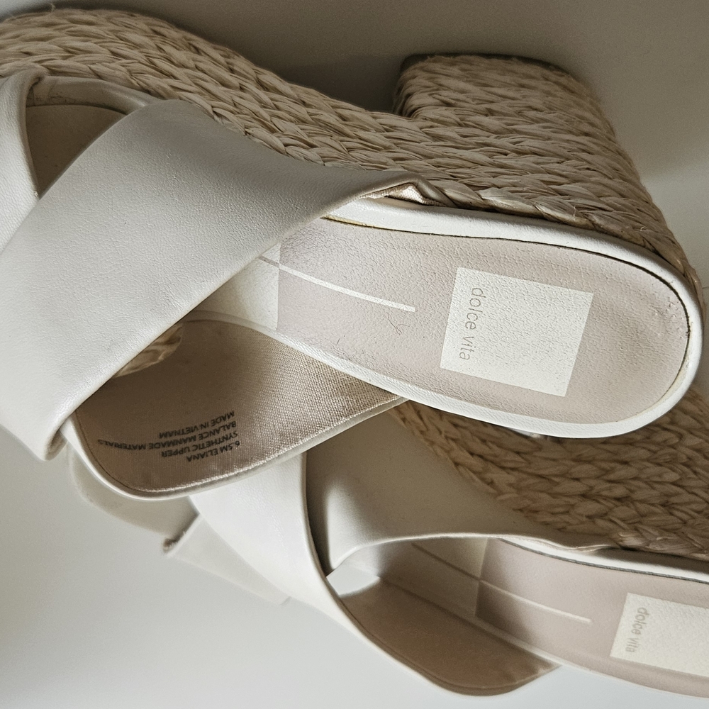 Dolce Vita Women's White Wedge Sandals